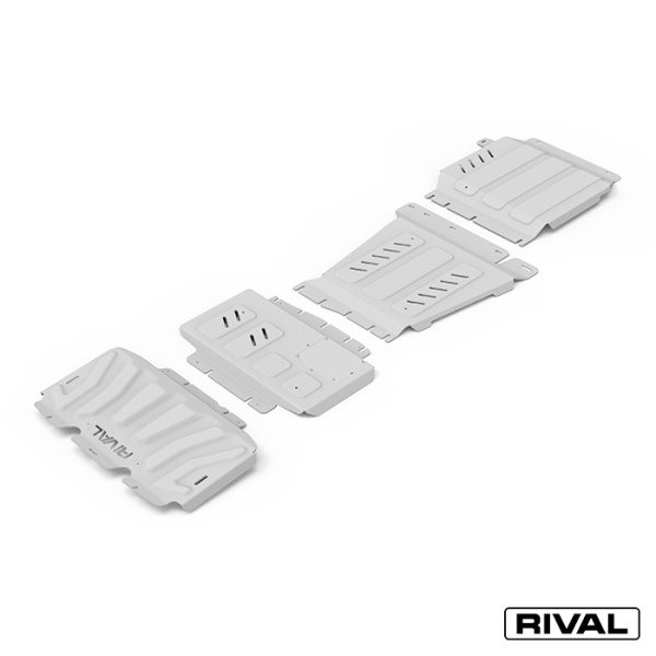 Skid Plate Set (Radiator, Engine, Gearbox, Transfer Case) Renault Alaskan 2017-; 